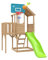 TP Toys - Treehouse Wooden Play Tower, With Panel Kit, Balcony, Wavy Slide With Slide Lock & Swing Arm. Two-storey Wooden Playhouse, Lookout Deck, Made From FSC Certified Wood - Age 3 Years+