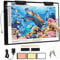 Zocelight Rechargeable A2 Light pad for Diamond Painting,A2 Light Board with 5200mAh Battery,6 Levels Dimming/3 Color temperatures 5500 Lux Super Bright Light Box for Drawing,Sketching,Animation
