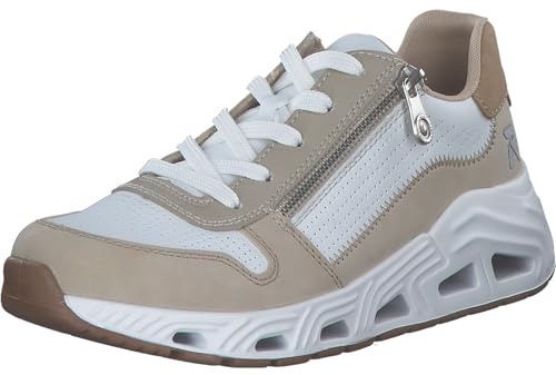 Rieker Damen Halbschuhe Damen weiß-kombiniert | Rieker Sneaker Low – ultraleicht, komfortabel und flexibel mit extraweichem Fußbett und perfekter Passform für jeden Tag.