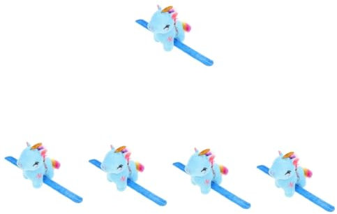 TOPBATHY 5 Piezas Pulsera De Manguito De Cuties Banda De Bofetadas De Unicornio Pulsera Unicornio Cumpleaños De Unicornio Abrazo Pulsera Felpa Conejito Algodón Pp