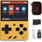 Whatsko MiyooMini V4 Handheld Spielkonsole,Miyoo-Mini Retro Konsole 64GB 10000 Spielen,Pocket Handheld Game Spielkonsole Cortex-A7 Linux System 2.8 Zoll IPS Screen 2000mAh(Gelb)