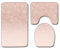 Bad Teppiche Set 3-Teiliges Rosa Elegant WC Vorleger Mit Ausschnitt Badematte Saugfähig WC Deckelbezug Badvorleger rutschfest Waschbar Toilettensitzbezug Badgarnitur (50x80cm)