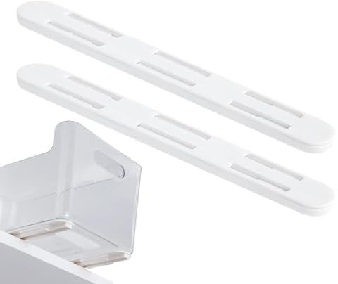 Pull Out Basket Sliders | 2pcs Kitchen Storage Rails for Organization Box Accessory,Storage Accessories to Change Storage Bin into Drawer, Storage Rails for Cupboard & Cabinet