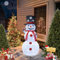 GCMacau Zusammenklappbarer Schneemann Weihnachten - 91CM Aufblasbares Mit LED Lichtern, Top-Hat, Yard Dekoration - Außen Weihnachtsdekorationen