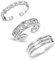 LeCalla Ensemble de bagues d'orteil minimalistes en argent sterling 925 pour femme, Argent, Aucune pierre précieuse