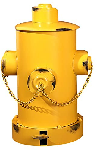 Cubo de basura de metal retro vintage con tapa y pedal, redondo, 25 L, 35 L, 55 L, con asa interior extraíble, color amarillo, ideal para baño, cocina y oficina