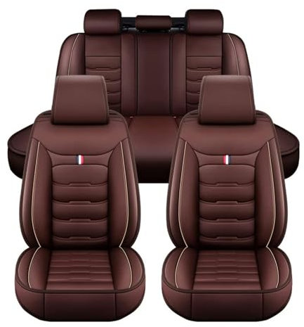 Autositzbezüge Set für VW Golf VIII Vi V IV III II I MK 8 7 6 5 4 3 R GTE/GTI/GTD/Clubsport 45, Leder Auto-Sitzbezug 5 Sitzer Schonbezüge Sitzschoner, Auto-Schonbezüge Vorne Hinten Wasserdicht