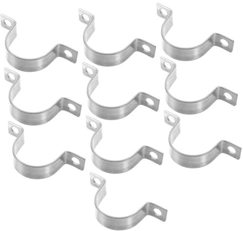 OSALADI 10stücke Rohrhalter Verzinkt U-förmig Klemme Für Rohr Und Kabel Unterstützung Robuste Rundrohrklemme Wandmontage Befestigung Dachrinnen-fallrohradapter Fallrohrschellen