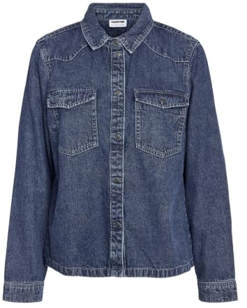 Noisy May Damen Nmnew Signe L/S Denim Shirt Vi002mb Noos Nmnew Signe L/S Denim Shirt Vi002Mb Noos (1er Pack)