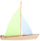 HAWILLOSCH Wooden Boat Making Kit Sailboat Model Craft for Boys and Girls Educational Puzzle Random Color