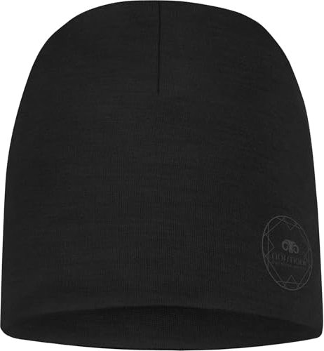 normani Unisex Merino Beanie Mütze Wintermütze Wollmütze Sportmütze Strickmütze Thermomütze für Damen und Herren Farbe Schwarz