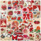 Retro Red Stickers, 50PCS Vintage Aesthetic Stickers, Vinyl Waterproof Valentine's Day Decals for Laptop Skateboard Water Bottle Phone Case