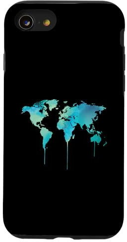 Weltkarte Kontinente Designs Hülle für iPhone SE (2020) / 7 / 8