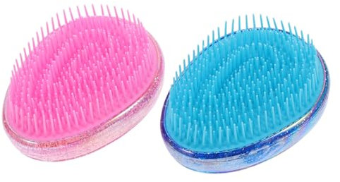 CALLARON 2stücke Ei-form Entwirrungsbürste Massagekamm Für Und Trockenes Haar Anti-knoten Und Kopfhautpflege Tragbar Mit Luftkissen-technologie Geeignet Für Langes Dickes Und Lockiges