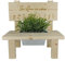 kreativherz - Personalisierte Blumenbank aus Holz (40x20x20cm) - Blumentopf für Innen und überdachte Außenbereiche - Pflanzenständer für Wohnzimmer, Wintergarten, Balkon und Terrasse (mit Gravur)