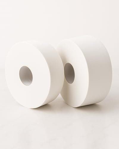 Blanc HYGIENIC Toilettenpapier Jumbo – 6 x Jumbo-Rollen à 300 m, 2-lagig, 100% reiner Zellstoff, Klopapierrolle ideal für Jumbo Toilettenpapier-Spender, Ø 260 mm, rein-weiß