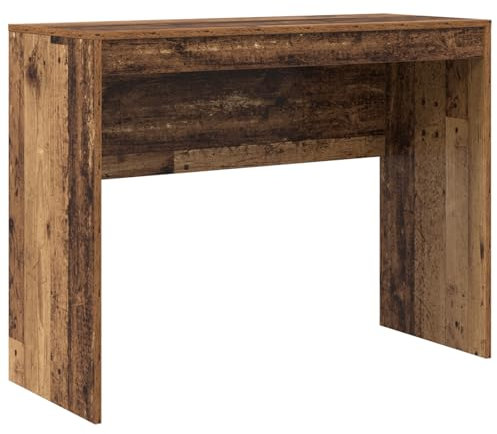 vidaXL Rustikaler Schreibtisch mit Schublade | Solides recyceltes Holz Kompakte Größe 100 X 40 76 cm Ideal für Heimbüro & Studienplatz Minimalistisches Möbelstück