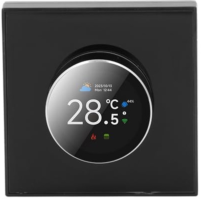 AYNEFY Smart-Thermostat, Digitaler Temperatur-Sprachregler für die Warmwasserbereitung für WiFi, 2-Wege-Drehung mit Licht, 95–240 VAC für die Warmwasserbereitung Im Wohnbereich