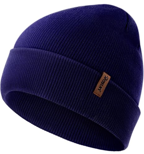 ROXUN Beanie for Men Women Winter Hat Warm Windproof Skull Stocking Cap | classic cuffed beanie, soft, stretch-knit fit, suits daily wear, hiking, skiing, cycling, outdoor sports, jogging