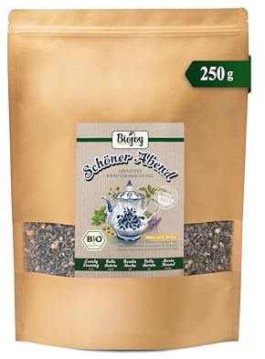 Biojoy Tisane BIO en vrac Schöner Abend, tisane du soir, 250 g | Mélange de fleurs de camomille, feuilles de mélisse, de ronce et autres plantes