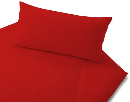 Cotonea Jersey Uni Bettwäsche rot, Kissenbezug einzeln 40x80 cm