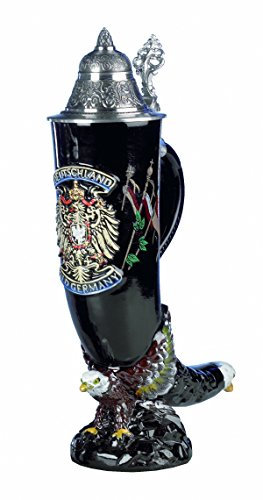 KING Bierkrug Adler Trinkhorn Deutschland 0,75 Liter Bierseidel KI 1027 0,75L