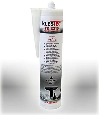 1 Kartusche, TK-2215 EPDM-Universalkleber Spezialkleber Dachfolie Folie Abdichtung (1 Kartusche 290 ml)