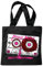 Reifen-Markt Tasche Umhängetasche HEAVY METAL MUSIKKASSETTE RETRO KASSETTENREKORDER TECHNO JAZZ FUNKY SOUL TRANCE FESTIVAL HOUSE HIPHOP HIP HOP DJ Einkaufstasche Schulbeutel Turnbeutel in Schwarz