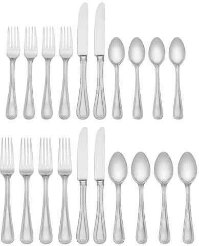 LENOX Vintage Jewel Besteck-Set, 20-teilig, 1,7 kg, Metallic