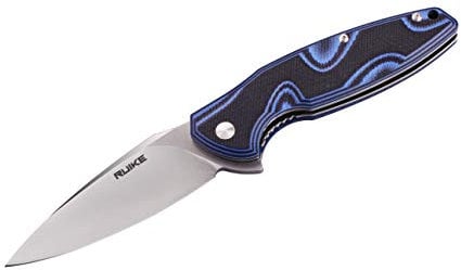 Ruike Sport Klappmesser P105-Q (Blau) -Grillschale mit Vertiefungen für Gute Handbarkeit-groß Aber leicht, Black, small