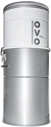 OVO 700 Airwatts Système d'aspirateur Central Puissant et Robuste, Filtration Hybride (avec ou sans Sacs jetables) 35L, Jusqu'a 830 M2 - Neuf, Existant, Rénovation - Garantie 10 Ans