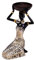 Brillibrum Design Dekofigur Afrikanerin mit Schale Teelichthalter Afrikanische Deko Leuchterfigur kniend Afrikanische Masai Zulu Frau Mädchen Statue Teelicht