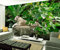 XAONUO Tigre Papier Peint Panoramique Vert Feuilles Tigre 200X150Cm Papier Peint Intissé 3D Effet Poster Geant Mural Personnalisé 3D Pour Salon Chambre Décoration Murale