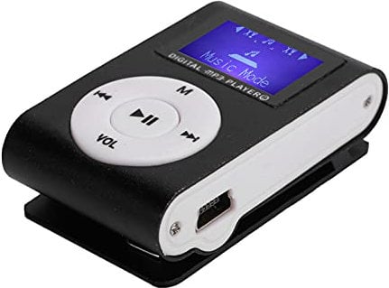 Lettore MP3 Portatile, Lettore Musicale MP3 In Lega Di Alluminio con Schermo LCD, Mini Lettore MP3 con Clip Posteriore per Sport con Auricolare per Esercizi Di Trasporto All'Aperto(Nero)