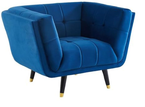 Vente-unique-Sessel - Samt - Dunkelblau - Samantha II
