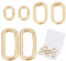 SUNNYCLUE 1 Box 6 Stück 3 Größen Messing Ovale Verschlüsseanhänger Spring Gate Ring 18 Karat Gold Verschlüsseanhänger Karabinerverschluss Verschluss Für Schmuckherstellung Verschlüsseanhänger Tasche G