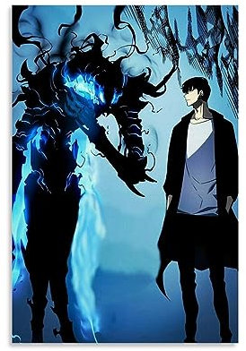 ENILSA Solo Leveling Anime ArtCanvas Poster Dekorative Malerei Leinwand Wandposter und Kunstdruck Moderne Familie Schlafzimmer Dekor Poster 30 x 45 cm