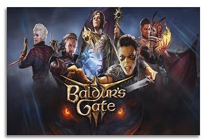 VZRSQZK Videospiel Baldur's Gate 3 Poster, dekoratives Gemälde, Leinwand, Wandposter und Kunstdruck, modernes Familienschlafzimmer-Dekor-Poster, 30 x 45 cm