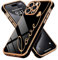 LCHULLE Kompatibel mit iPhone 15 Pro(6.1 Zoll) Hülle Liebesherz Handyhülle Mädchen Kameraschutz Herz Schutzhülle Cute Love Silikon Case für iPhone 15 Pro Schwarz