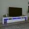 SECOLI tv Schrank led 230cm TV Lowboard mit LED TV Board Fernsehschrank TV-Schrank TV-Kommode tv Bank tv Möbel Sideboard für Wohnzimmer Schlafzimmer Möbel-Weiß-230 x 36.5 x 40 cm