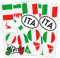 Finest Folia 2er Set DIN A4 Länderaufkleber Fahne Aufkleber Länderfahne Flagge für Auto Motorrad Sticker Länderflagge selbstklebend wetterfest R217 (26 Italien)