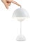 Amieron LED Flowerpot Tischlampe Kabellos mit Akku, Nachttischlampe Touch Dimmbar Flowerpot Lamp mit 3 Helligkeitsmodi, Dekorative Retro Schreibtischlampe für Schlafzimmer, Bars, Restaurants (Weiß)