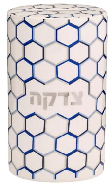 Rite Lite Honeycomb Tzedakah Box Charity Box Shabbat Gifts Fun & Educational Hebrew Shabbos Modern Centerpiece Donation Ceremonial Jewish Home Decor Bar Mitzvah Bat Mitzvah