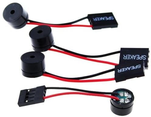 Yumin 4Pcs Desktop Computer Motherboard CPU Internal Speaker Buzzer Beeper for Connecting the Front Panel of the Motherboard