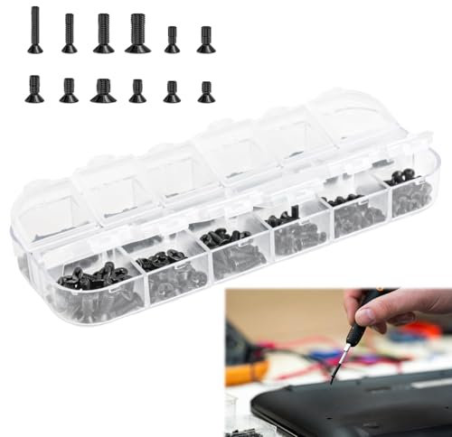 240PCS Vis Pour Ordinateur Kit de Vis Pour Ordinateur Portable, Kit D'Assortiment de Vis Autotaraudeuses Petite Vis Disponible Pour Chaque Ordinateur Portable de Riparazione M2 M3 M2.5, Noir