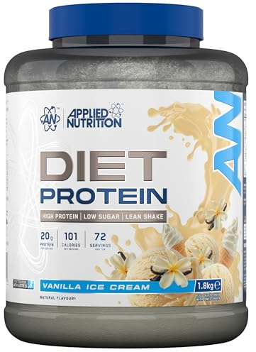 Applied Nutrition Diet Whey - Hochwertiges Proteinpulver, Kohlenhydrat | Zuckerarm, Gewichtskontrolle CLA, L-Carnitin und grünem Tee 1.8kg, Vanilla