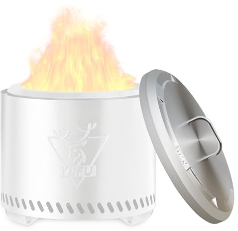 YEFU Feuerstelle Deckel für Solo Herd Bonfire 19,5 Zoll, Tragbare 304 Edelstahl Abdeckung Zubehör für 49,5 cm Outdoor Feuerstelle, Wasserdicht Anti-Staub und Allwetterbeständig