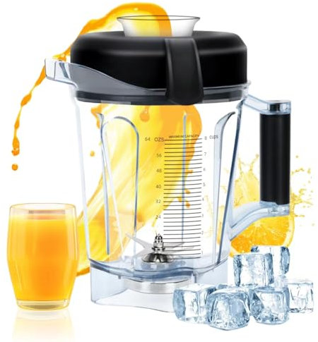 Leepenk 64oz Low-Profile for vitamix 750 Replacement Container,5000 5200 6300 7500 VM0158a VM0197,Fit for Vitamix Blender Pitcher G/Classic C/Commercial/Explorian Series Etc,5 Year Warranty
