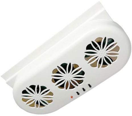 Mobestech Ventilateur De Ventilation De Voiture Climatiseur Solaire Ventilateur Pour Fenêtre Climatiseur Portatif De Voiture Ventilateur D'aération Refroidisseur De Voiture Abdos Blanche