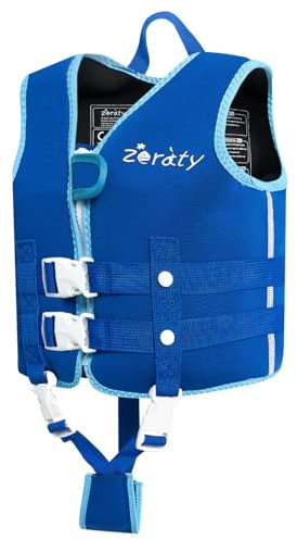 Zeraty Kinder Schwimmweste- Schwimmhilfe für Kleinkinder Neopren Auftriebsweste Verstellbare Schwimmjacke mit Bequemem Schrittgurt Kleinkind Badeanzug für 1-6 Jahre / 10-30kg